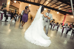 White Size 10 Cascading Ruffle Wedding Dress